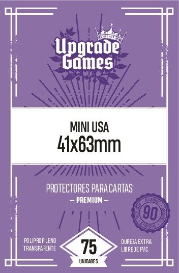 75 Protectores para cartas Mini USA 41x63 mm