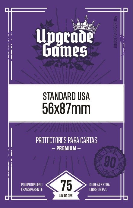 75 Protectores para cartas Standard USA 56x87 mm