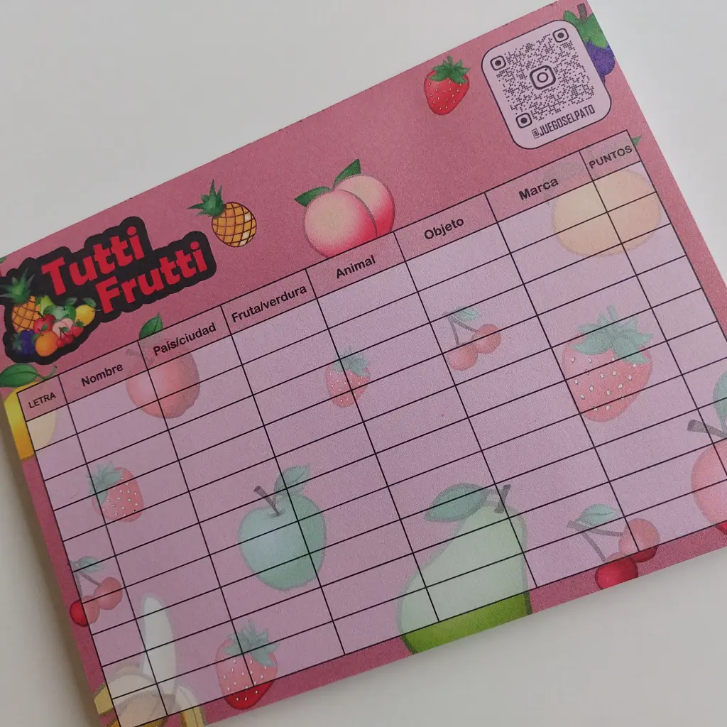 Tutti Frutti: block preimpreso