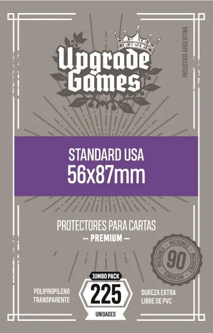 225 Protectores para cartas Standard USA 56x87 mm